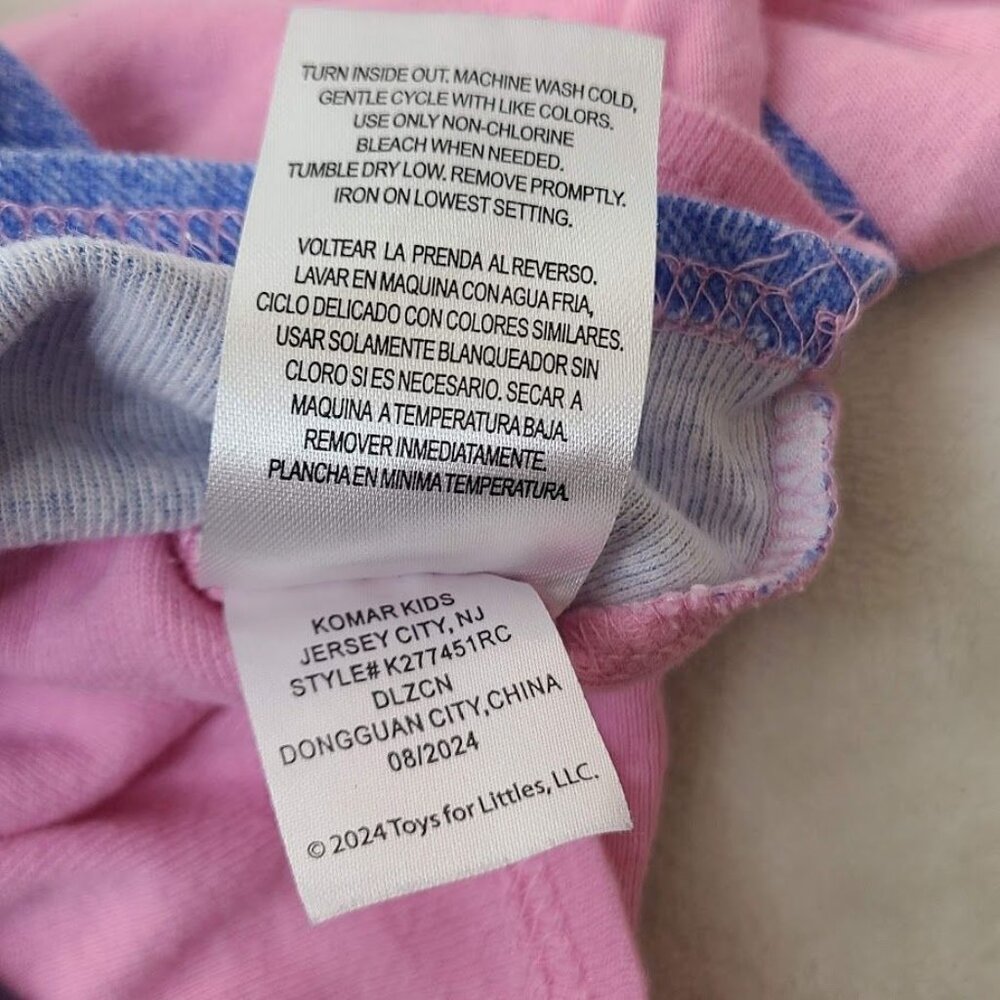 Ms. Rachel 2T Pink Long Sleeve Shirt Printed Overalls Dream Big Cloud Graphic - Picture 10 of 10